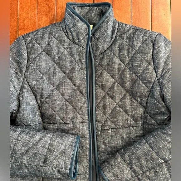 Women's Blue Quilted Lightweight Spring Jacket Size Small - Picture 6 of 10